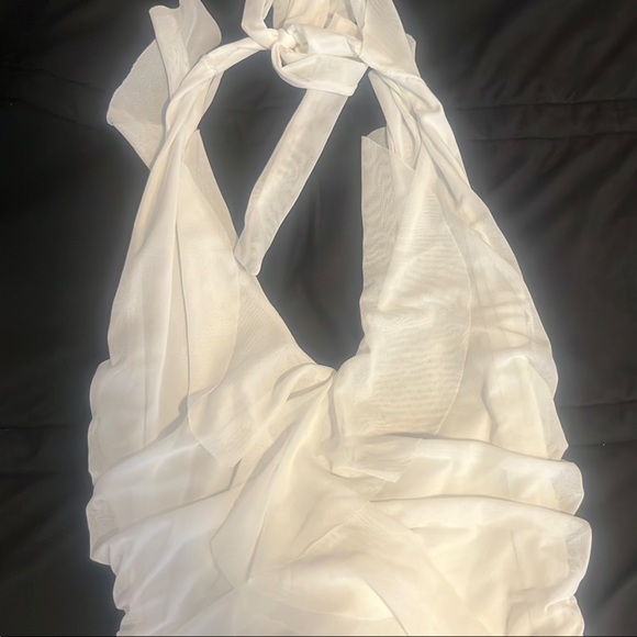 Fashion Nova Elegant White Backless jumpsuit - Picture 5 of 6